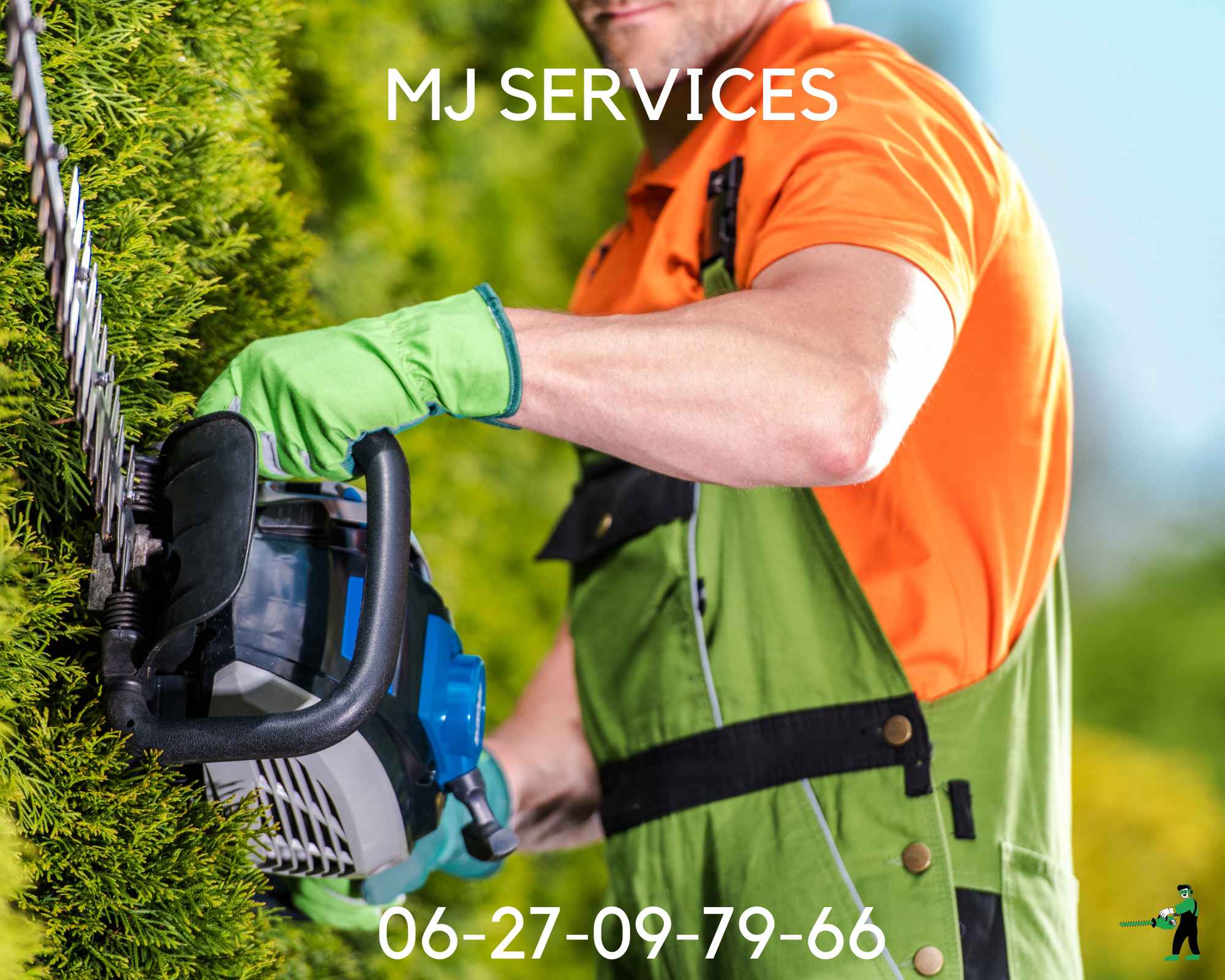 Travail professionnel de taille d'arbustes effectué par MJ Services